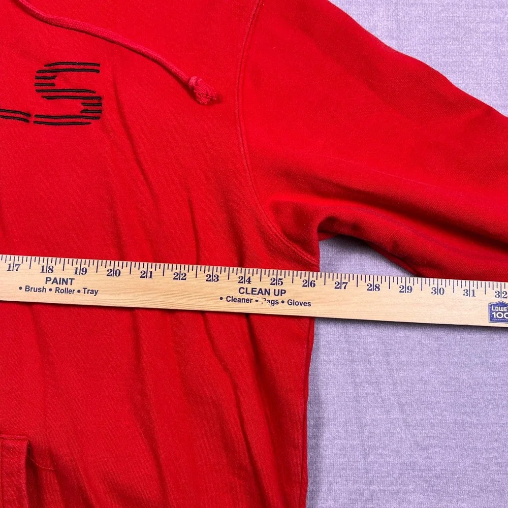 Adidas Chicago Bulls‎ Embroidered Logo Fleece Hoodie Mens 2XL Red Cotton Blend